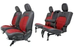 2021 - 2026 Jeep Wrangler 4xE Seats Set, Black & Red OEM Two Tone Leather Heated