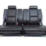 2007 - 2014 Escalade Chevy Suburban Tahoe Third Row Seat LTZ Black Leather Pair