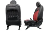2021 - 2026 Jeep Wrangler 4xE Seats Set, Black & Red OEM Two Tone Leather Heated - Image 3
