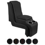 Deluxe Sport Black Center Console w/Arm Rest/ Storage Chevy C10 60-72 Molded Fiberglass/ Vinyl