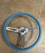 1955-87 Chevy/GMC All Models Blue Comfort Grip Steering Wheel (Complete w/ Wheel, Hub, Horn Contact Plate & Horn Button - Image 2