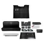 Interior Kit w/ Bench Seat Upholstery Black 2WD Chevy C10 1967-1971