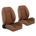 TMI Pro Series Cruiser Collection Bucket Seat Low-Back Saddle Brown Vinyl Pair